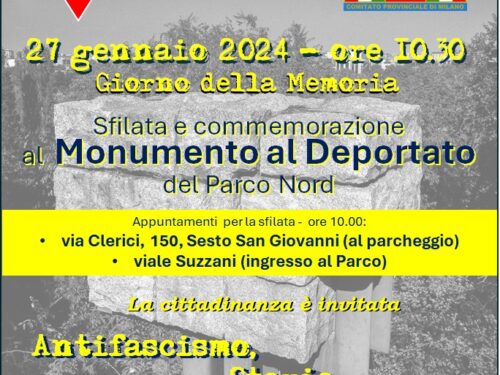 27 gennaio 2024, Giorno della Memoria, iniziative a Milano